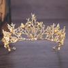 Golden Crown European and American Baroque Crown  Wedding Dress Accessories Hair Band  Bride's Headwear Crown