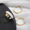 3 шт., панк, минималистичный золотой цвет, кольцо для женщин, винтажная цепочка, наборы колец на суставы, ювелирные изделия, корейские суставные кольца