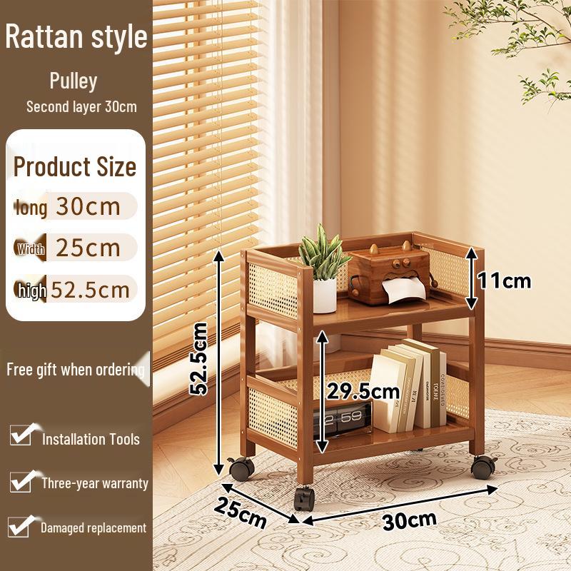 Многоярусная мобильная стойка для хранения: Напольная, многофункциональная тележка для гостиной и предметов домашнего обихода.