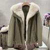 Snow Country Chuji oversized fox fur fur fur collar white goose down down pie overcome women's medium and long models special clearance