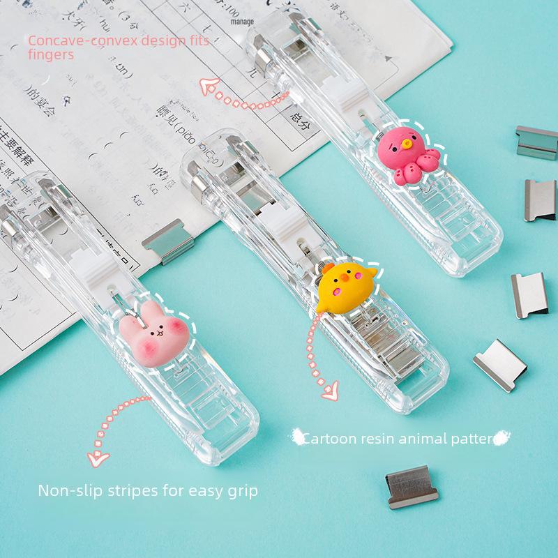 Мультяшный прозрачный бесследный зажим для файлов для организации офисных данных и творческого обучения