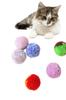 YFFSFDC Набор из 6 шариков для кошек, цветные, упругие, жевательные, для кошек, для самостоятельной игры, 4 см, шарики, игрушка, упражнения, популярные, упражнения, игра,