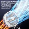 New Wind Cooling Handheld Mini USB Rechargeable Cute Fan Portable 5 Speed Personal Pocket Handheld with Hook &Screen