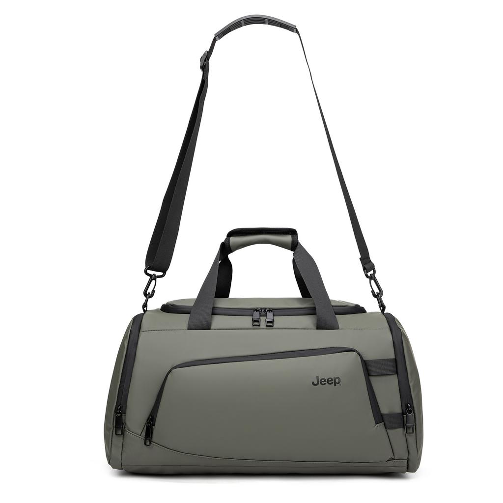 Jeep Stylish Convenient Large Capacity Travel Bag With Separate Shoe Compartment Unisex Travel Bag Black Gray Green PP51X04004