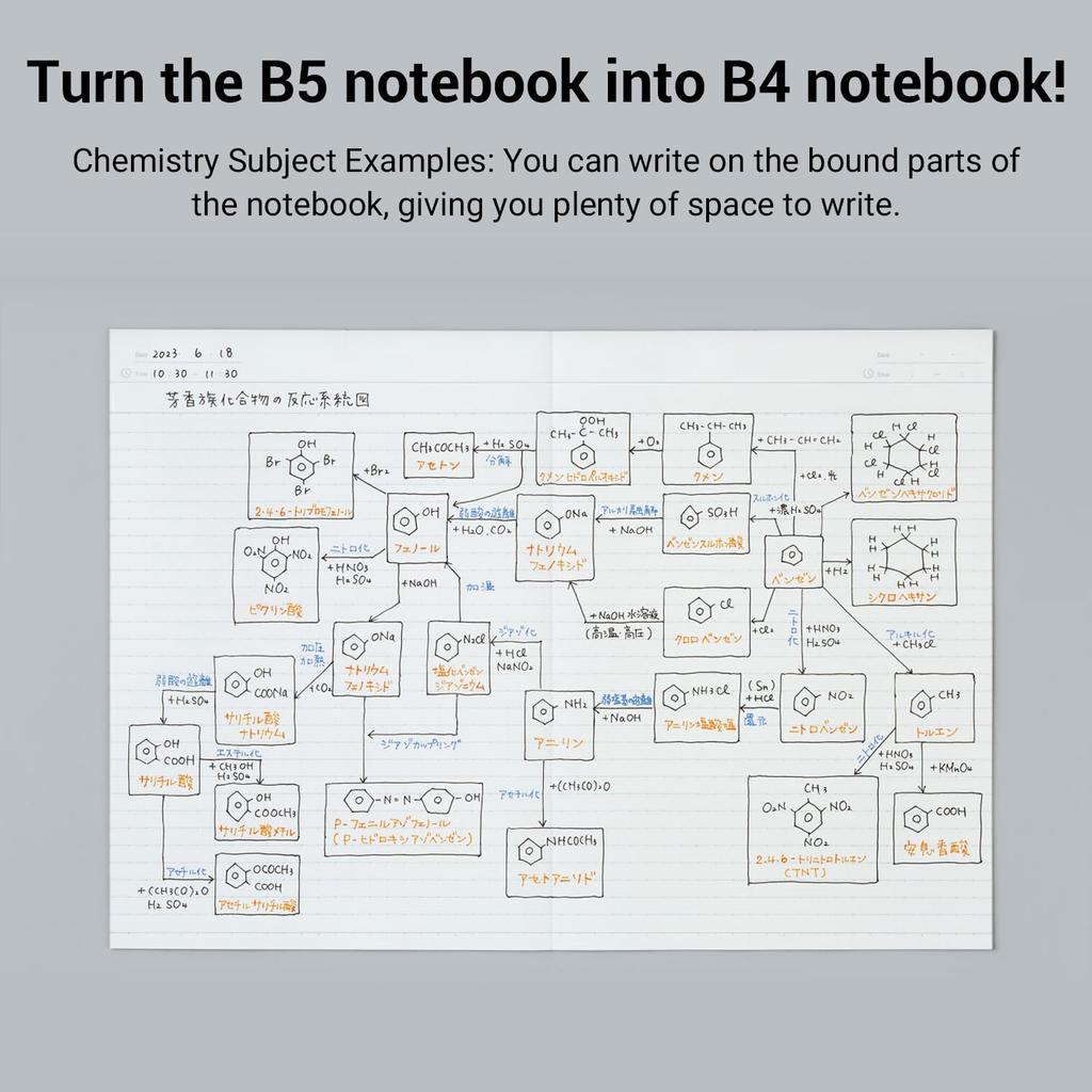 KOKUYO Campus Fields Flat Notebook Dot B 6mm Ruled 30 Sheets 35 Lines Pink Imported from Japan Semi-B5 (NO-FL3CBT-P)