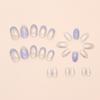 24PCS French Almond Shape Press On Nails Fake Nails Art Press On Nails Full Cover Wearable Manicure Fake Nail Tips For Daily