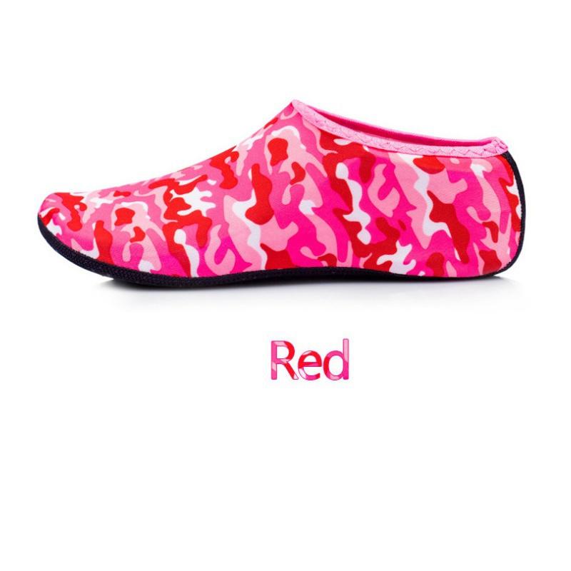 Summer Beach Swimming Water Sport Socks Kids Men Women Snorkeling Anti Slip Shoes Yoga Dance Surfing Diving Shoes Camouflage Striped