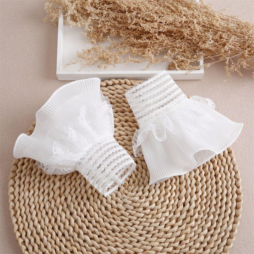 Scar Cover Ruffles Elbow Sleeve Arm Cover Lace Cuffs Detachable Sleeve Cuffs Fake Cuff Fake Sleeve