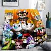 1 шт. Фланелевое одеяло с принтом Cuphead, Высококачественное, Удобное для всех сезонов, Декор для дома, Тепло и уют, Идеально подходит для рождественских подарков