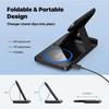 30W LED Fast Wireless Charger Stand 3 In 1 Foldable Charging Station for iPhone17 16 15 14 13 12 11 Apple Watch 9 8 7 6 5 Airpods Pro