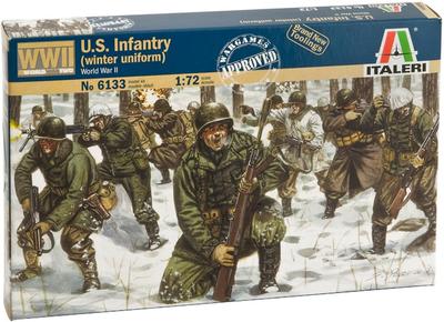 Место Italeri Масштаб 1/72 Зимнее снаряжение пехоты США времен Второй мировой войны Пластиковый модельный комплект IT6133