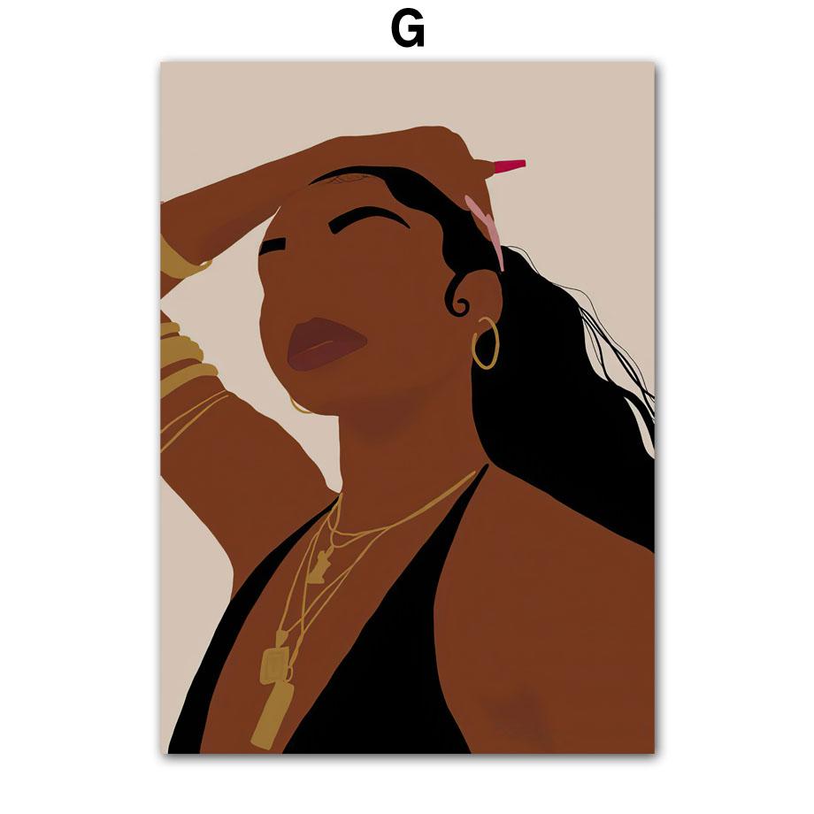 Очки с цветком, модные поп-черные девушки, настенное искусство, холст, живопись, постеры и принты, настенные панно для гостиной, украшения дома