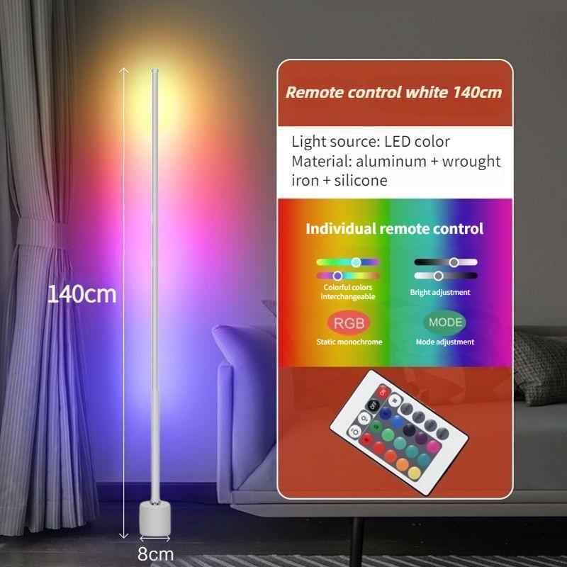 Бытовая RGB напольная лампа LED Современный скандинавский минималистичный свет Гостиная Спальня Пульт дистанционного управления Роскошные напольные светильники
