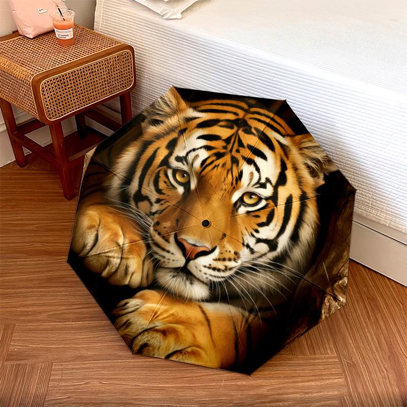 Дождевой зонт с узором «Золотой тигр»