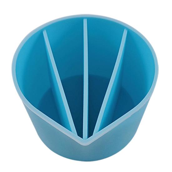 Чашка для смешивания цветов в форме капли воды, синяя мягкая силиконовая чашка для смешивания цветов DIY, УФ-смола, мерная чашка для жидкости