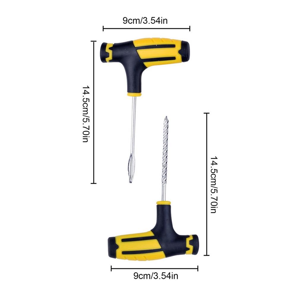 Tyre Repairing Patch Tool Kit Studding Puncture Plug Garage Car Truck Motorcycle Tubeless Wheel Tire Repair Tool with Glue Set
