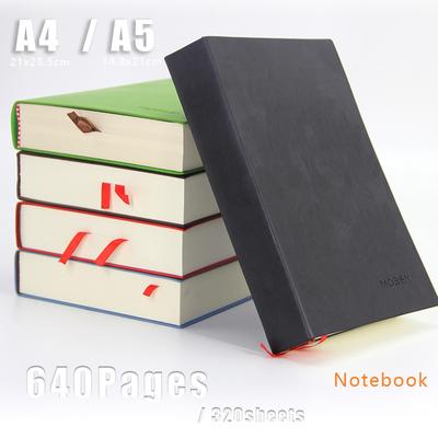 Супер толстый блокнот формата А4/А5, канцелярские товары, утолщенный блокнот-дневник, 640 страниц, с подкладкой внутри.