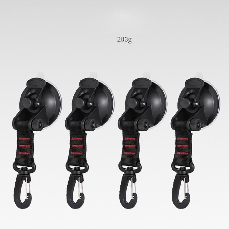 4pack Suction Cups with Hook Car Camping Tie Down Sucker Cup Outdoor Tarps Hook for Camping Gears and Outdoor Use