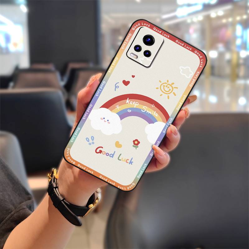 Силиконовый защитный чехол для телефона VIVO V20 Чехол с рисунком, противоударный, полностью защищающий от пыли, мягкий чехол, задняя крышка, милый ТПУ