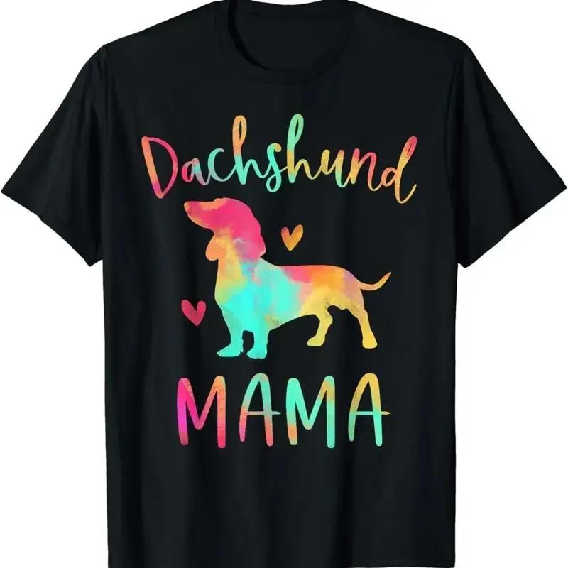 Dachshund Mama Colorful Doxie S Dog Mom Dogs Lovers T Shirt
