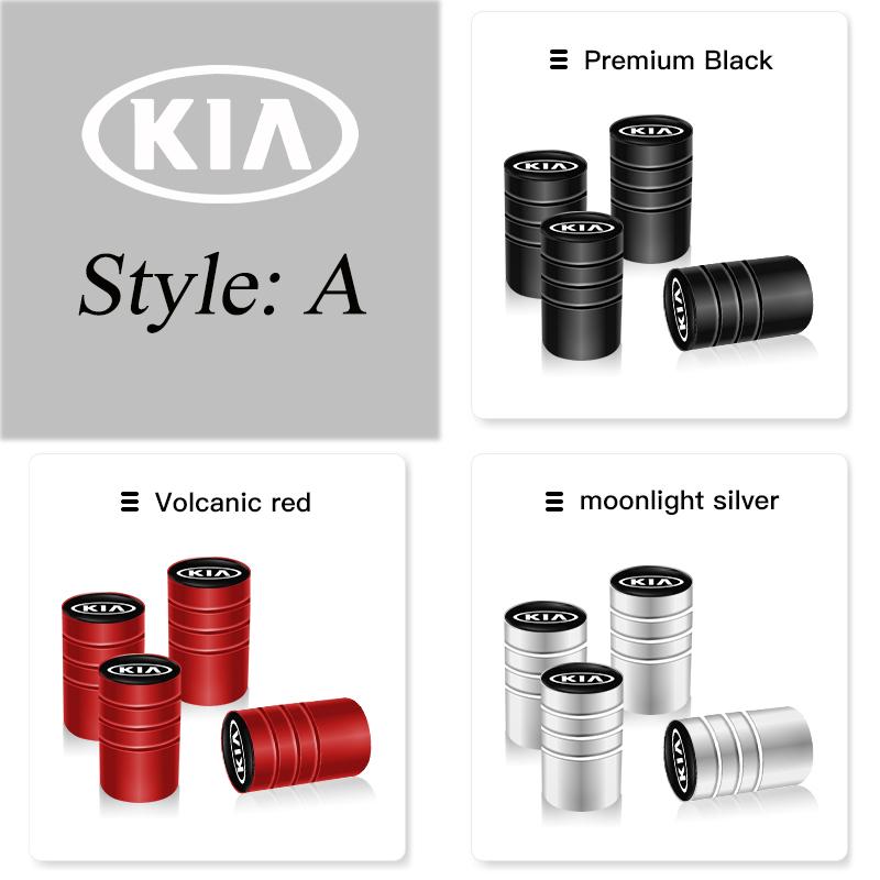 4Pcs Car Styling Metal Wheel Tire Valve Caps Dust Accessories For KIA Rio 4 Ev3 ev6 Niro Stonic Sportage GT-Line Ceed Picanto K9 UHNPV1
