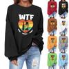 Oversized Sweatshirt For Women Crewneck Prints Long Sleeve Shirts Sweatshirt