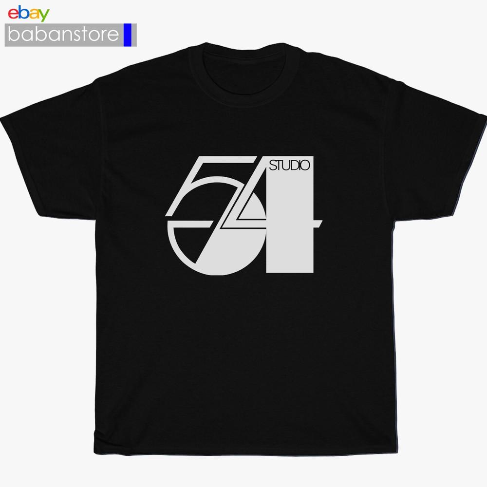 Новый Логотип Музыкальной Продакшн-студии Studio 54 Черный/Серый/темно-синий Футболка Размеры S3XL Унисекс Футболка