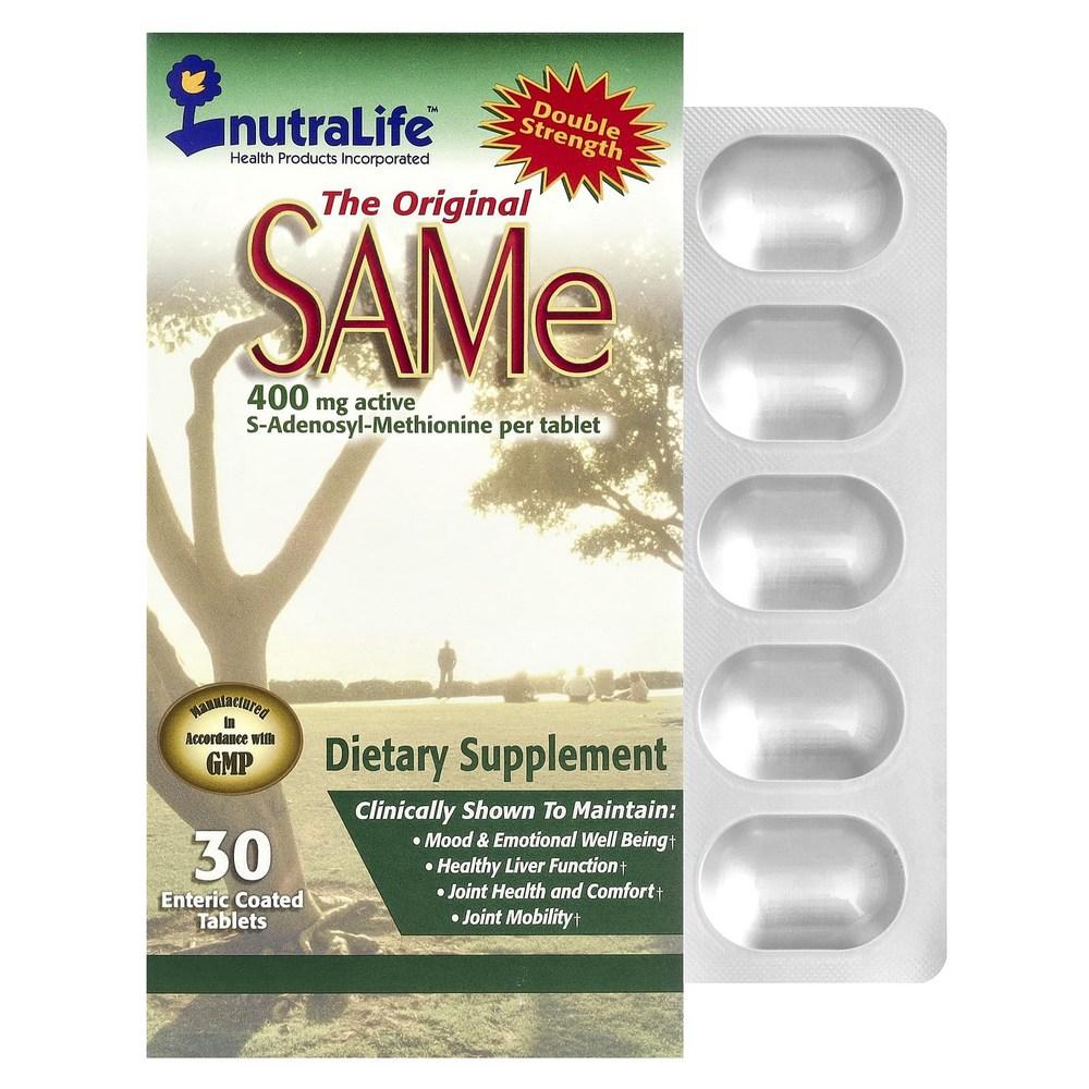 NutraLife SAMe NutraLife Original 400 мг Таблетки, покрытые кишечнорастворимой оболочкой 30 Таблеток 3 шт