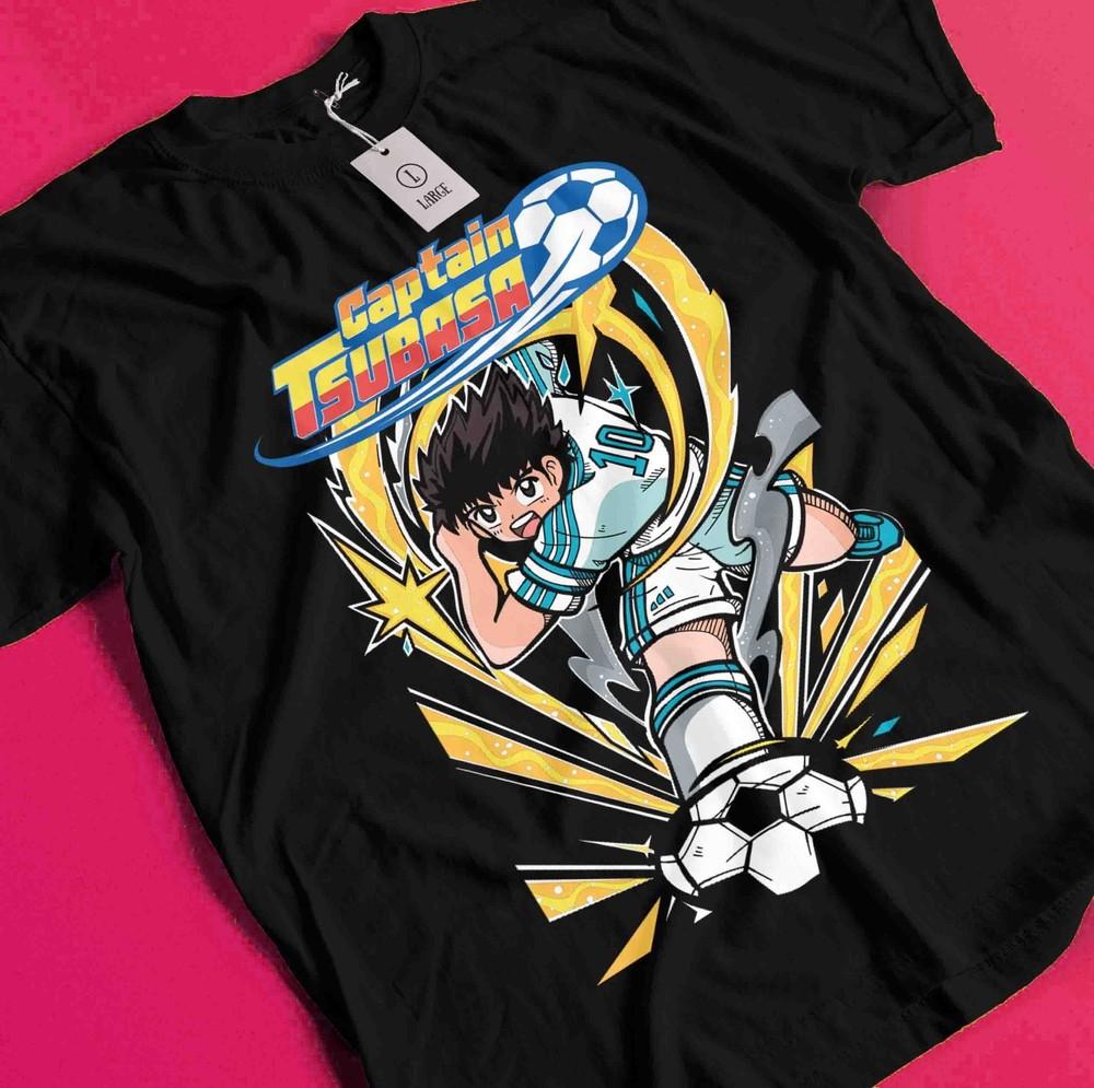 Футболка Captain Tsubasa Японское аниме Футбол Унисекс Футбол Манга Футболка BB096