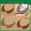 Alloy Carved Hollow Out Necklace With Waterwave Chain For Vintage Style Women