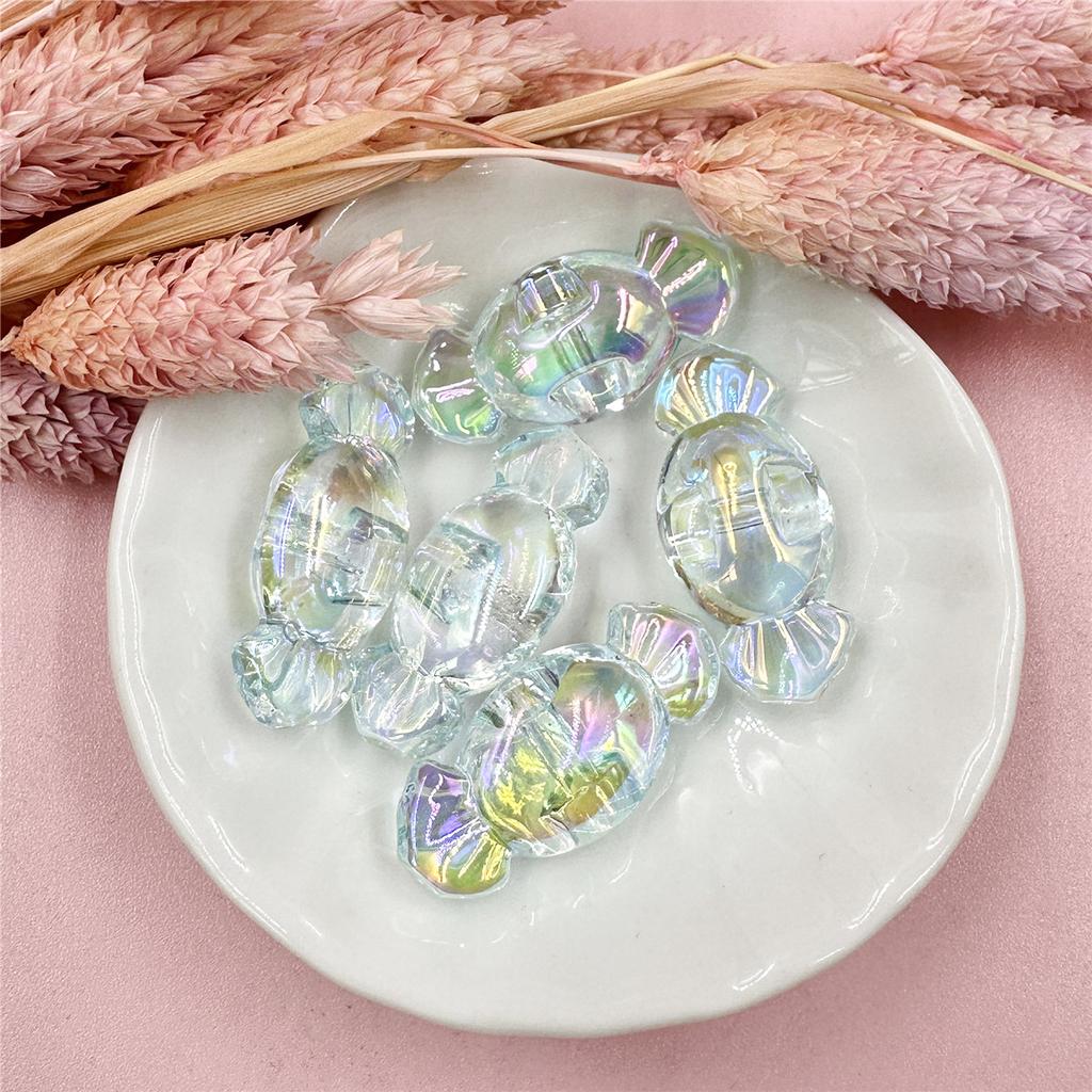 Home Party Supplies Materials DIY Bracelet 5pcs 14.5*31mm Jewelry Accessories Candy Loose Beads Transparent Jewelry Making Mobile Phone Chain