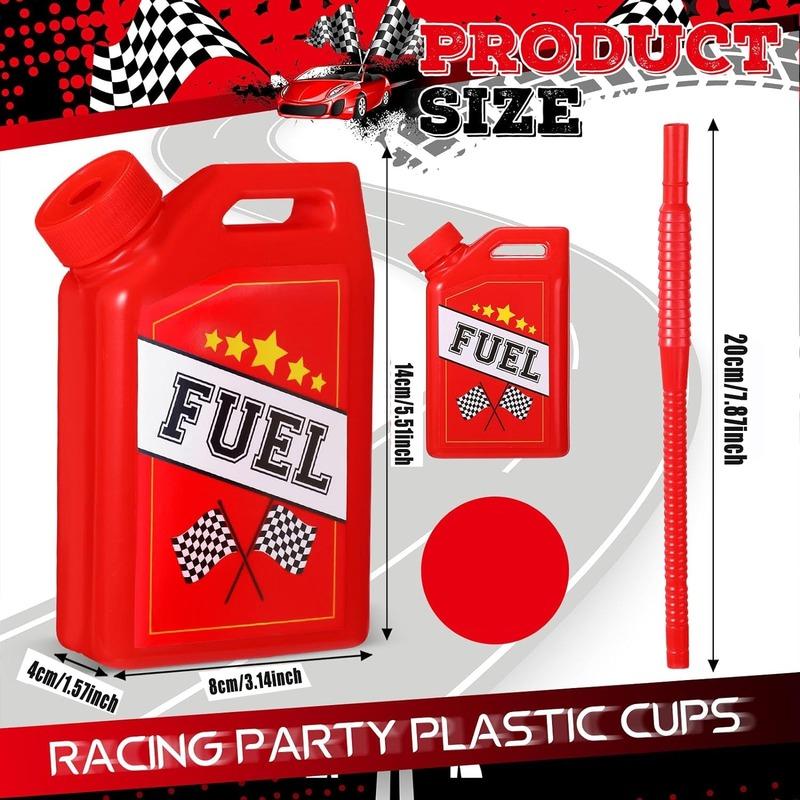Race Car Cups, Drinking Cups with Straw Race Car Birthday Party Supplies Party Decorations for Kids Racing Car Theme
