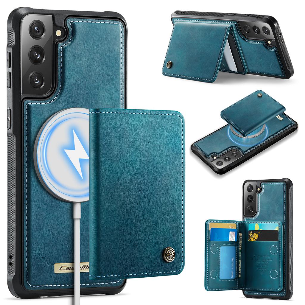 For Samsung Galaxy S21 5G/Galaxy S21 4G Magnetic Case CASEME ME80 Series Leather PC TPU Phone Cover with Detachable Wallet