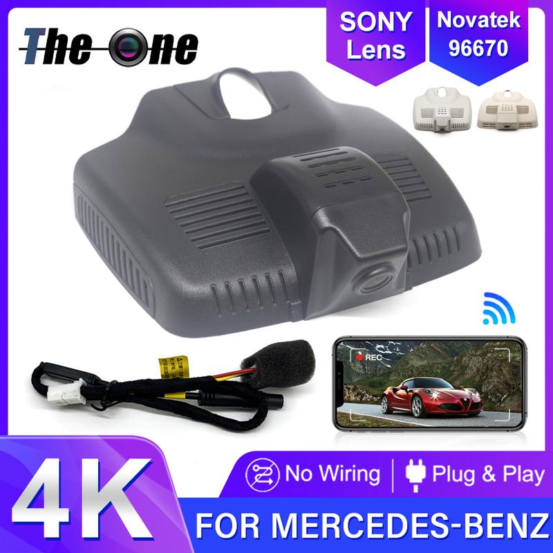 Видеорегистратор Model D Dash Cam 4K для автомобиля Mercedes-Benz C-Class W205 W204 C300 C180 C200 C220 C250 C260 2015-2026 WiFi Подключение к приложению Камера