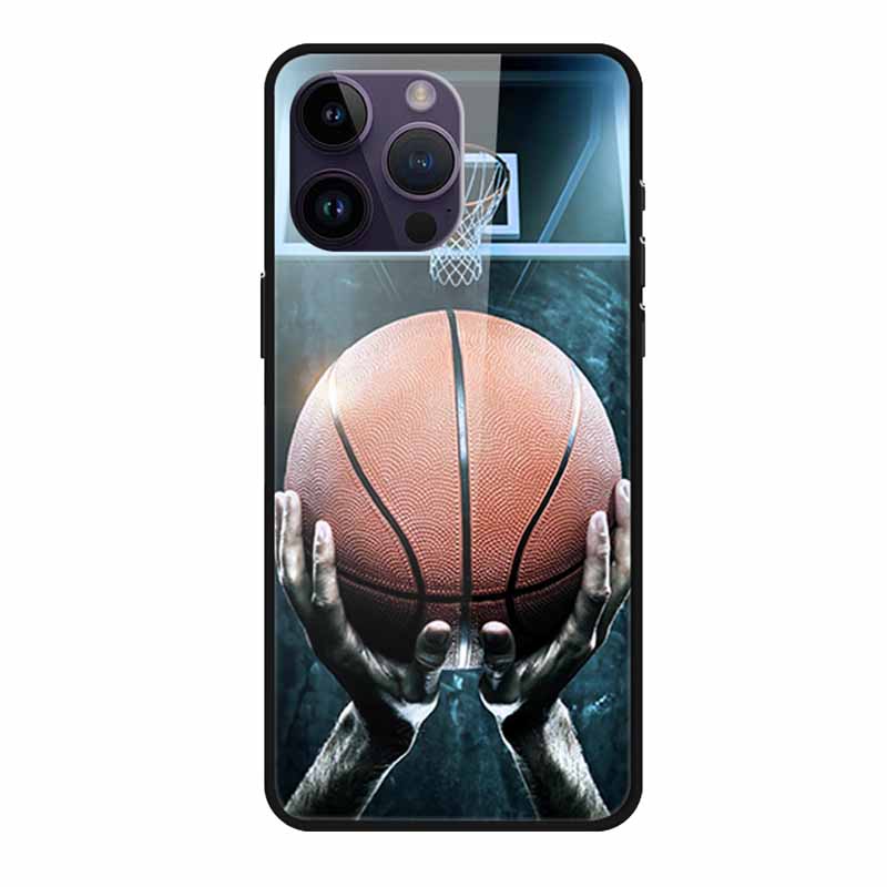 Закаленное Стекло Чехол Для iphone 15 Pro Max Чехол Жесткое Стекло Задняя Крышка Мягкий ТПУ Бампер Для iphone 16 Pro Max Чехол для Телефона 16Pro Max