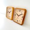 KATOMOKU Muku Clock 19 Oak Wall Clock with Continuous Second Hand, km-133OA, 280mm x 220mm (Radio-Controlled Clock)