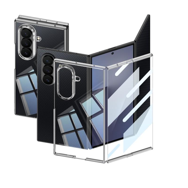 Transparent PC Hard Case Galaxy Z Fold 3 Tri-Fold With Full-Edge Coverage Shockproof Electroplated Finish