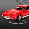 1:32 Corvette C2 Sting Ray Alloy Sports Car Model Diecasts Metal Classic Racing Car Vehicles Model Sound and Light Kids Toy Gift