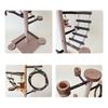 Parrot Toy Birdcages Climbing Ladder & Swing Platform Entertainment Toy Wood Grinding Chewing Playstand Toy for Birdcages