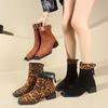 Осень 2024 года новые британские ретро-старинные женские ковбойские сапоги