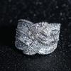 100% Серебро S925 Ювелирные изделия Лабораторный Муассанит Кольцо для Женщин Серебро 925 Ювелирные изделия Свадебные Кольца Кольцевая Коробка Кольца Оптом