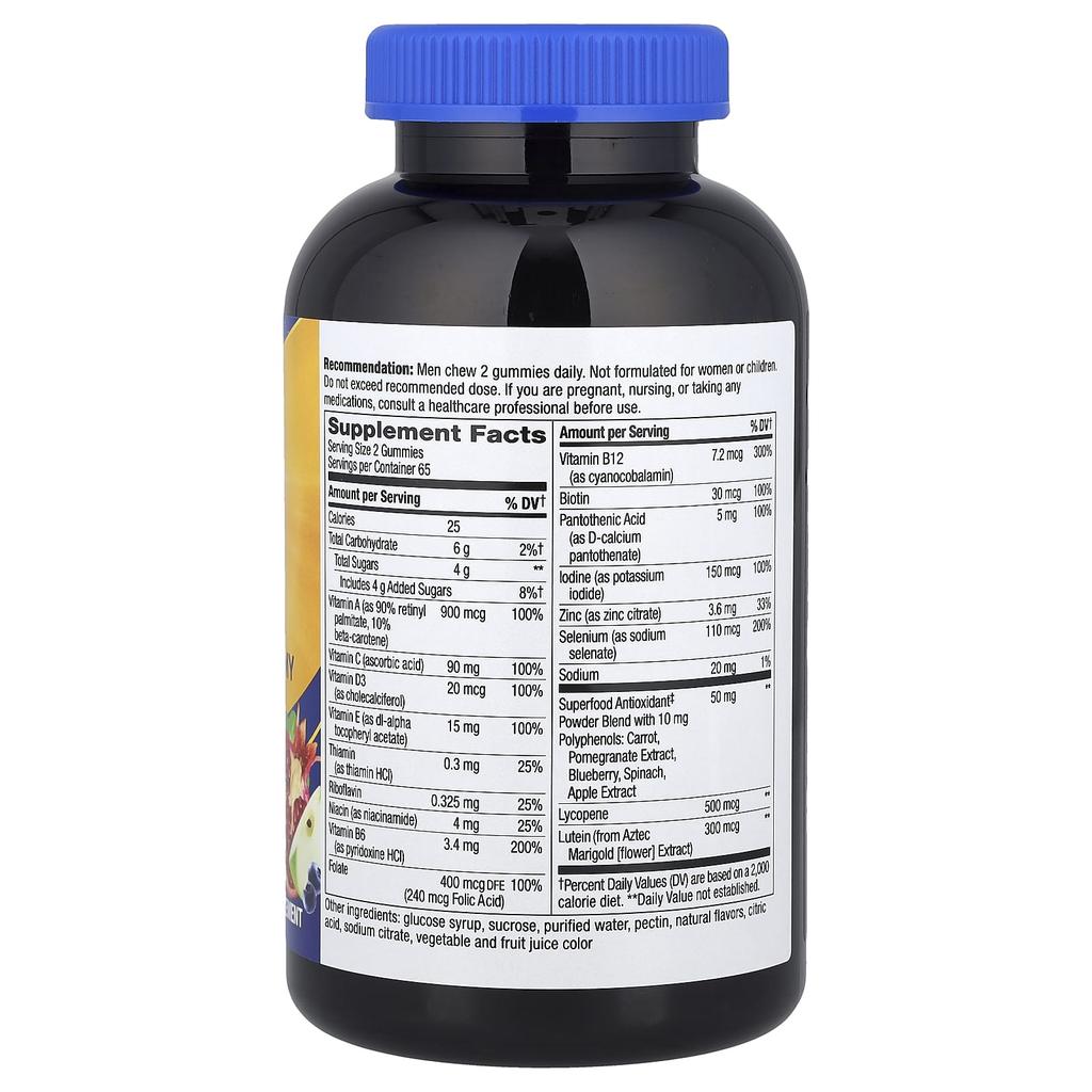 Nature'S Way, Alive!® Multivitamin Gummies for Men Over 50, Fruit, 130 Gummies
