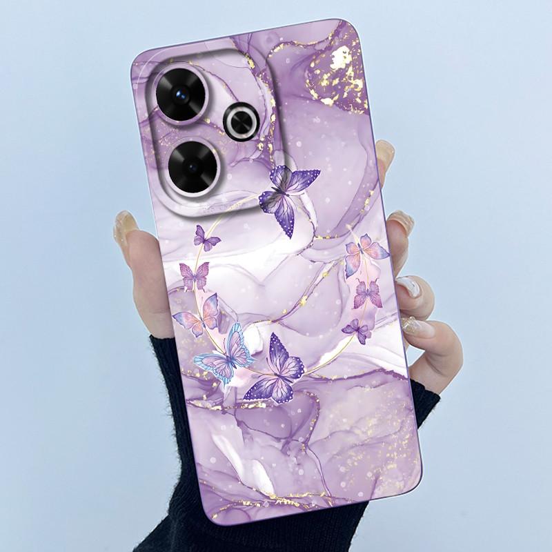 Case For Xiaomi Poco M6 4G Redmi 13 4G 13 5G Cute Panda Sweet Girls Cats Silicone Soft Back Cover Bumper Slim Protective Casing