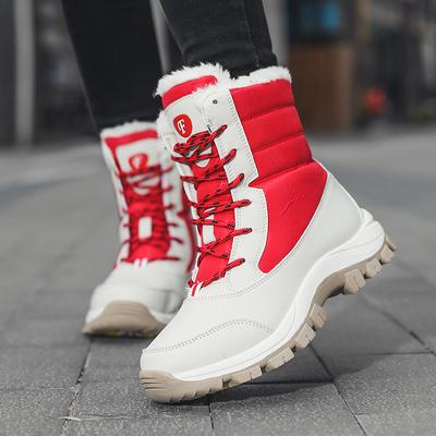 Новейшие зимние женские ботильоны, утепленные зимние ботинки, женская нескользящая теплая обувь, женская обувь больших размеров, женские сапоги 35~42