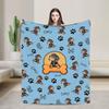 Dachshund Christmas Blanket Dogs Animal  Wool Throw Blanket Home Couch Printed Soft Warm Bedsprea