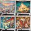 Cross-border Christmas Tree Tapestry Santa Hanging Cloth Background Cloth Digital Printing