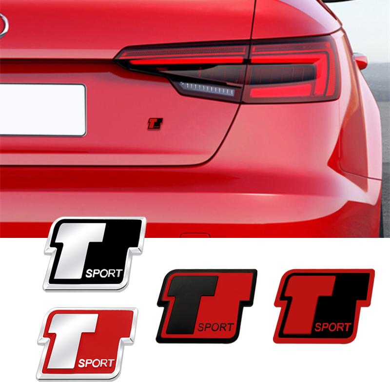 Metal 3D Badge T Sport Logo Car Rear Trunk Body Sticker Emblem For Toyota Corolla Rav4 Yaris Camry Highlander Land Cruiser