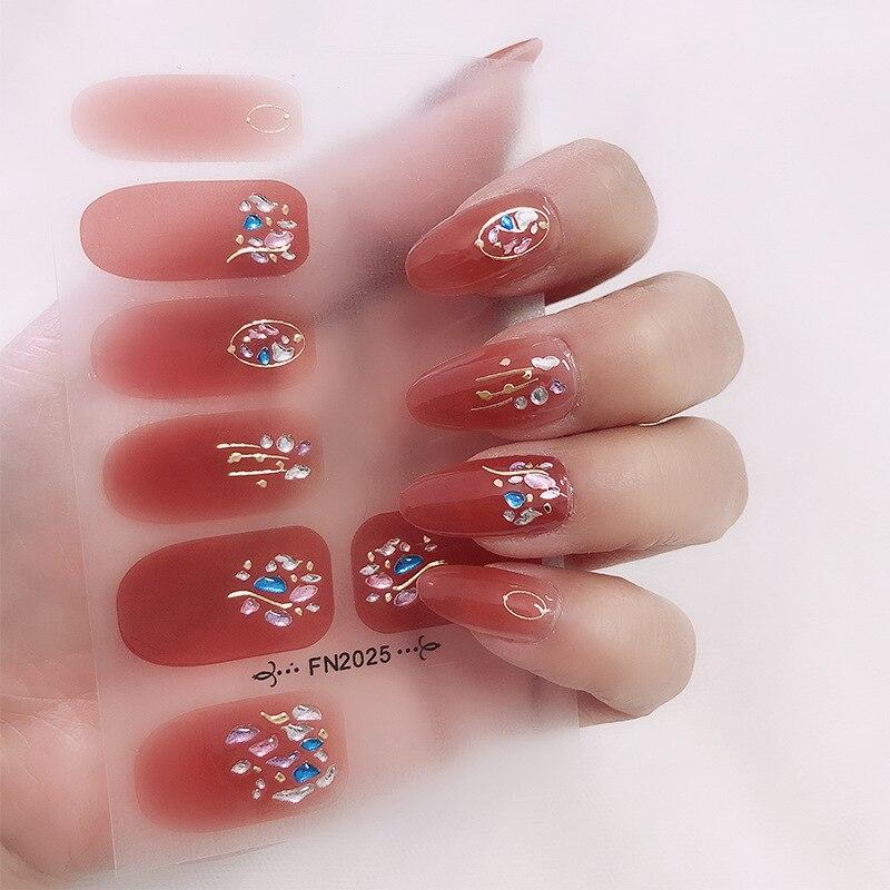 Наклейки для ногтей, бронзирующие, модные, с полным покрытием, наклейки для ногтей, маникюрные летние простые наклейки для ногтей, аксессуары для искусства, сделай сам, инструмент