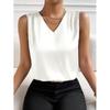 Summer Color Satin Suit Sleeveless Temperament Commuter Vest Base Top Camis & Tank Tops