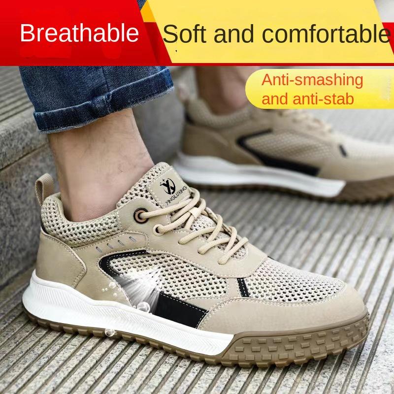 Labor Insurance Shoes Midsole Soft Sole Anti-smashing and Anti-piercing Safety Shoes Work Shoes
